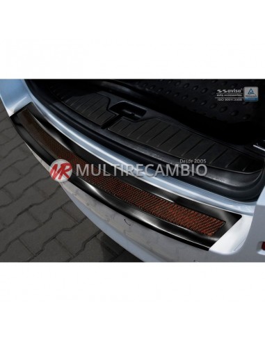 PROTECTOR O EMBELLECEDOR DE MALETERO TRASERO FABRICADO EN ACERO INOXIDABLE CON EFECTO CARBONO PARA BMW 5-SERIE F11 TOURING 2010-