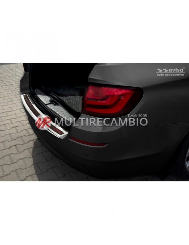 PROTECTOR O EMBELLECEDOR DE MALETERO TRASERO FABRICADO EN ACERO INOXIDABLE CON EFECTO CARBONO PARA BMW X6 F16 2014- ACABADO CROM