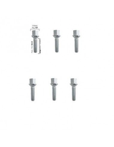 6 tornillos ch.17 12X1,5 l.40mm...