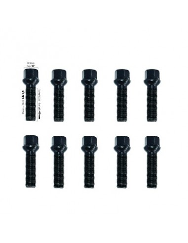 10 tornillos negros cap.17 14x1,5...