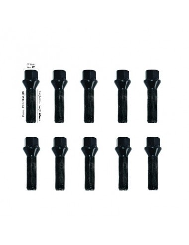 10 tornillos negros cap.17 14x1,25...