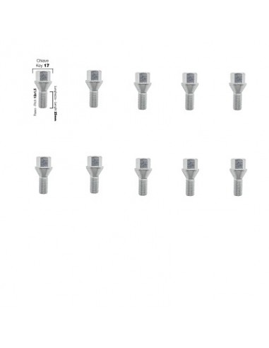 10 tornillos cap.17 12X1,5 l.25mm