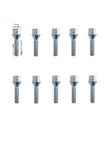 10 tornillos cap.17 12x1,5 l.45mm