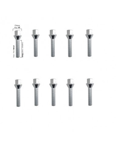 10 tornillos cap.17 12x1,5 l.55mm